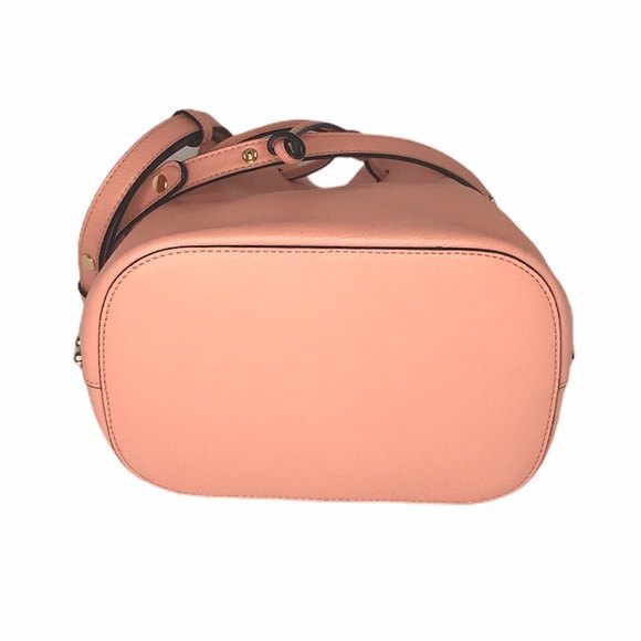 Rebecca Minkoff Leather Bucket Bag Apricot Peach Pink - Picture 5 of 11